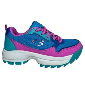 Concept 3 by Skechers Youth Girls Fashion Sneakers Size 1 Pink Blue Aqua Green
